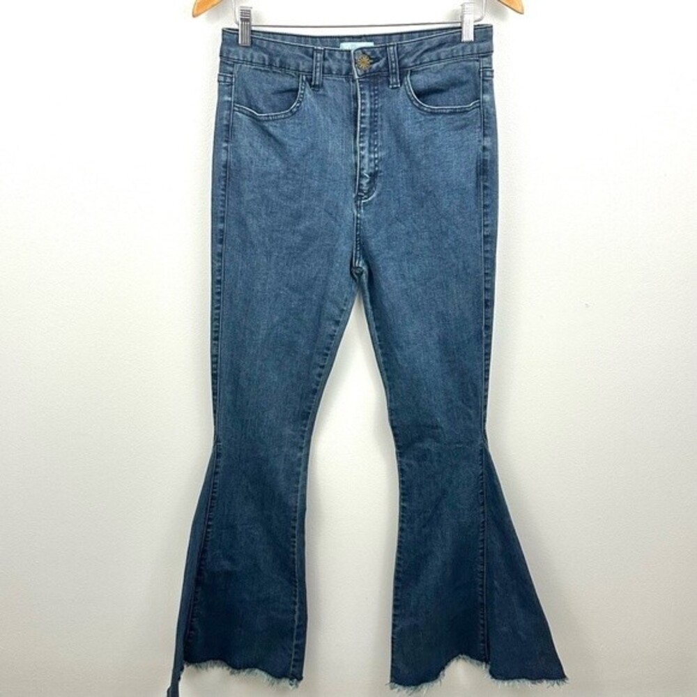 Mumu Blue For Show Me Your Mumu Berkeley Zip Up Bells Size 29 Coastal Chic - Picture 3 of 16
